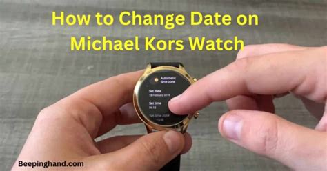 michael kors watch how do you change the date|Michael Kors beeping hand.